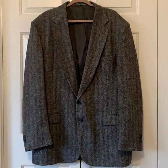 Towncraft Other - Black Herringbone/Tweed Wool Blazer Size 46R